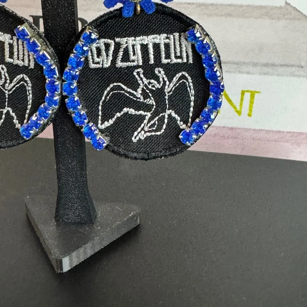 Handmade Led Zeppelin Earrings – Statement Rock Jewelry - Picture 3 of 4